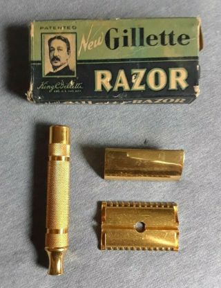 Vintage And Very Gillette Shaving Razor With Rare Box