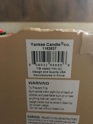 Rare Retired Yankee Candle Co Tiki Hut Hanging Tart Warmer. 3