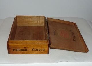 OLD ANTIQUE FRENCH CANADIAN CIGAR WOOD BOX PULLMAN CORONA MONTREAL 3