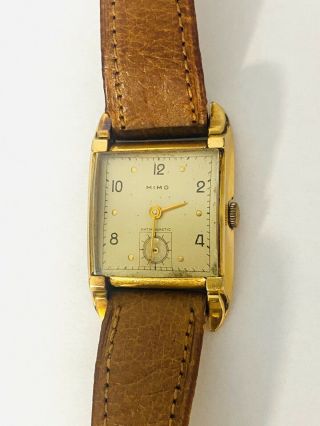 Rare Mimo Girard Perregaux Men’s Watch,  Gold Plated,  17 Jewels,
