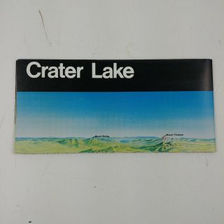 Crater Lake National Park Map 1984 Oregon Illustrations History Guide