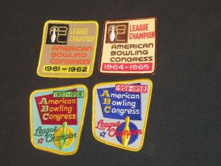 Vintage 1950s 60s Bowling Patches League Champion American Bowling Congress Abc