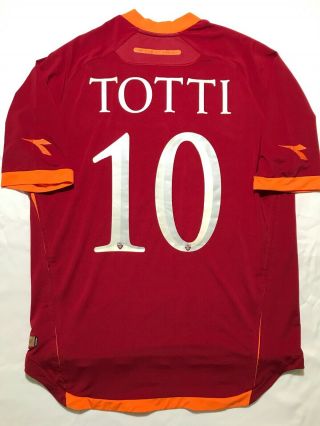 Totti 10 Roma 2006 - 07 Diadora Rare Home Jersey Shirt Maglia Italia Italy Soccer