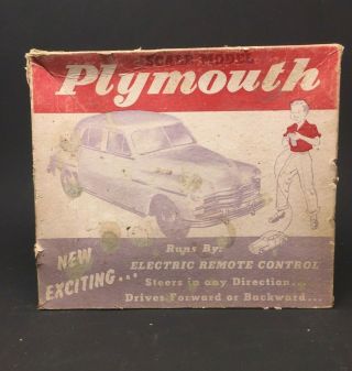 Plymouth Electric Remote Control Aluminum Model Toy - - Rare - Vintage