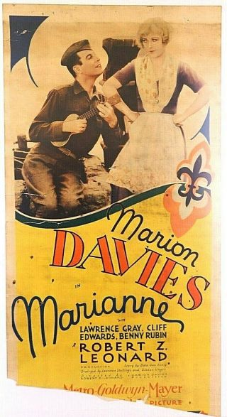 Vintage Movie Poster - Marion Davies In Marianne - 1920 - 29