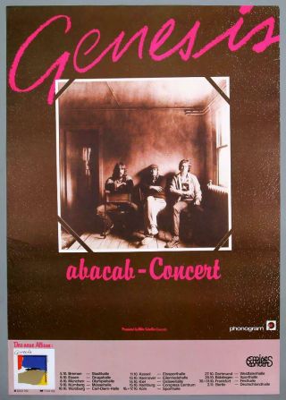 Genesis - Rare Vintage 1981 German Abacab Concert Poster All Dates