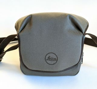Rare LEICA Padded Cloth & Leather DSLR Camera Shoulder Bag - 2