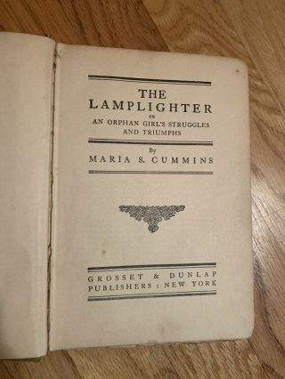 The Lamp - Lighter by Maria S Cummins Antique 1800 ' s Hardcover 3