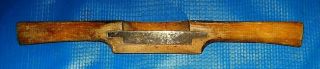 Antique Wooden Spoke Shave Total Length Is 10 3/4 " S With 2 1/2 " Blade
