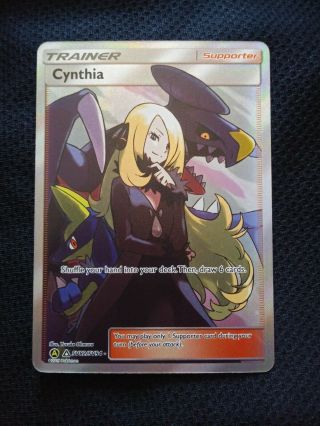 Pokemon Tcg Hidden Fates Cynthia Full Art Ultra Rare Sv82/sv94