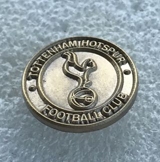 Rare Tottenham Spurs Supporter Enamel Badge - Discreet Small - Antique Copper