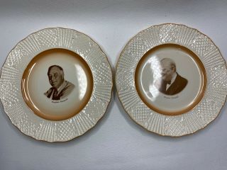 Collectible Churchill & Roosevelt Plate Solian Ware Soho Pottery Ltd.  England