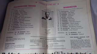 1974 final Warrington v Featherstone Rovers wembley stadium challenge cup rare 3