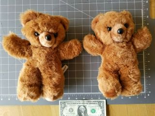 Twins Identical Teddy Bears.  Trissa,  Vintage Russ Berrie Co.  10 " Tall.  Soft