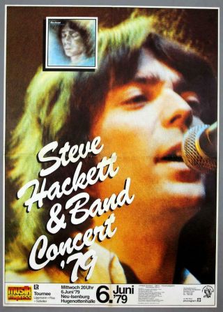 Steve Hackett - Rare Vintage 1979 " Spectral Mornings " Concert Poster