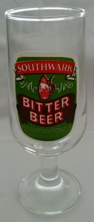 Rare Collectable Southwark Bitter Beer Glass In.  Mancave