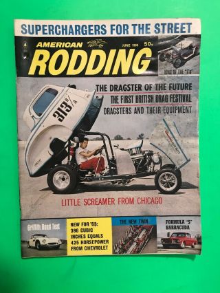 June 1965 American Rodding Magainze Drag Racing Turbines Etc