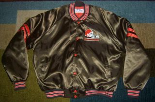 Rare Chalk Line Vintage Cleveland Browns Authentic Satin Jacket Xl Jersey L