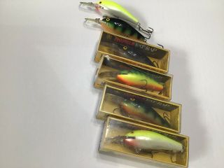 6 Rare Rapala Fat Rap Fr - 7 Finland Fishing Lures Tackle Find