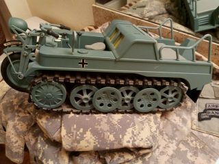 Gi Joe/ 21st Century Toys Ww2 German " Rare " Panzer Blue Kettenkrad Vehicle