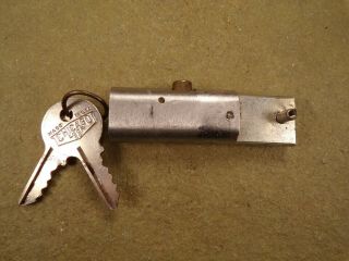 Vintage Chicago Lock Co.  File Cabinet Lock W/ 2 Keys