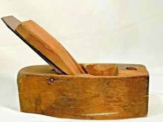 Antique Round Convex Coffin Wood Plane Sandusky Tool Co Cast Steel 8 " L X 2.  75 " W