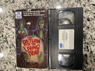 The Return Of The Living Dead Rare Hbo/cannon Vhs Horror Zombies Music