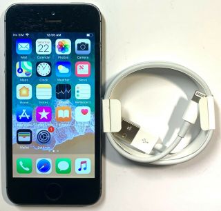 Apple Iphone 5s - 16gb - Space Gray (at&t) A1533 Gsm Good Ios11 Rare 11.  1