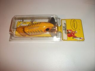 Fred Arbogast Jitterbug Jointed 5/8 Oz Lure Nos W/hanging Tab Yellow Shore