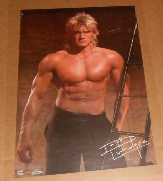 Dolph Lundgren Poster 1987 32x22 Rare