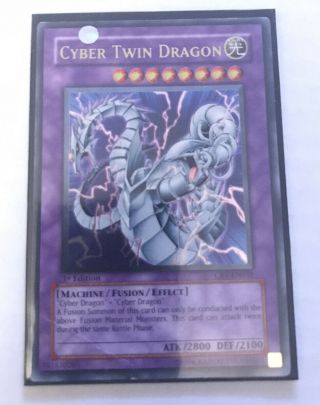 Yugioh Cyber Twin Dragon Crv - En035 Ultimate Rare 1st Edition Not