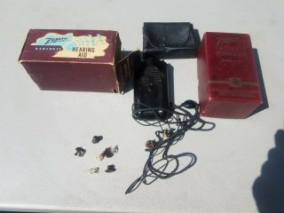 Rare Vintage C.  1944 Zenith Radionic Model A2a Hearing Aid W/ Box
