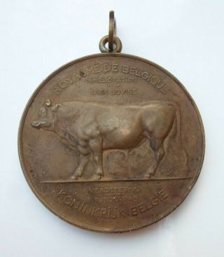 Antique 1906 Bull Cattle Livestock Breeder Award Medal