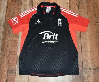 Rare Kevin Pietersen Adidas England Cricket Jersey Brit Insurance Jersey Men Lrg
