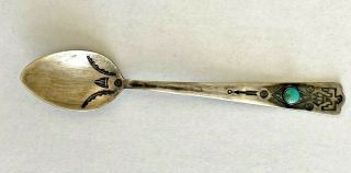 Sterling Silver Souvenir Spoon Mexico Native American
