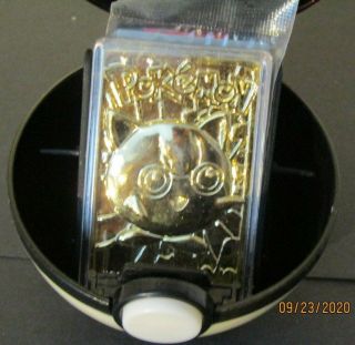 1999 Pokemon Jigglypuff 23k Gold Card Burger King Nintendo