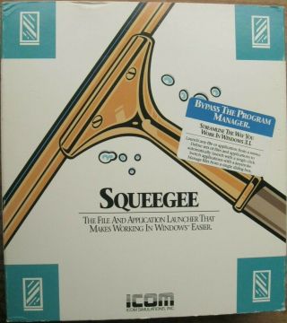 Squeegee Rare Windows 3.  1 File And Application Launcher Ibm Pc 3.  5 " Floppy Disk