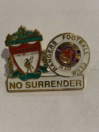 Rare Glasgow Rangers Liverpool Football Pin Badge