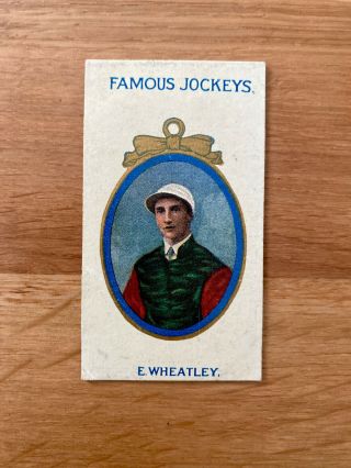 Rare Taddy Famous Jockeys No Frame Cigarette Card 1905 Cat Price £36 E Wheatley