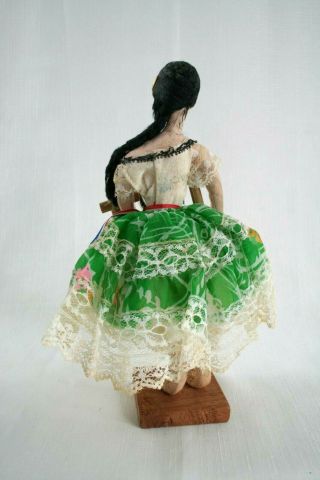 Vintage Cloth Doll Paraguay South America Folk Art Loom 9 