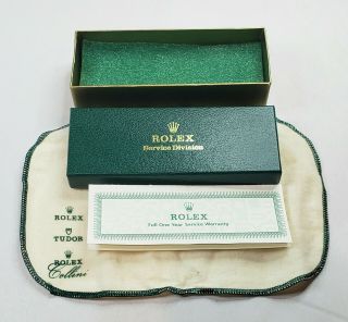 Old Vintage Rolex Wrist Watch Service Division Box W/warranty And Cloth