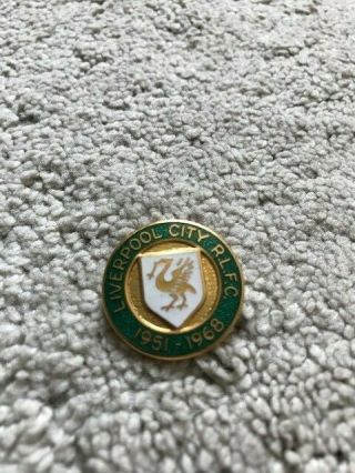 Liverpool City Rugby League Badge Vintage Rare Reeves Badge
