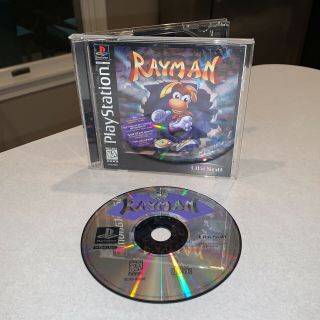 Ps1 Rayman (playstation 1,  1995) Black Label Cib Jewel Case Variant - Rare