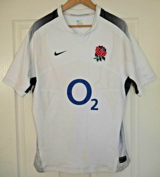 England Player Issue Home Rugby Shirt Mens Xl 2010 - 11 Rare Nike E362
