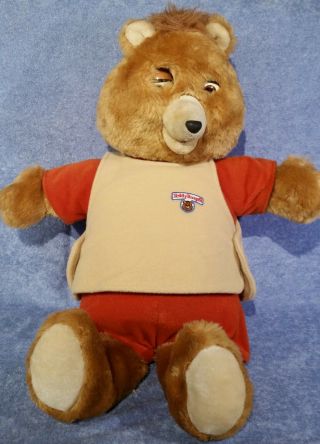 Vintage 1985 Worlds Of Wonder Teddy Ruxpin Bear - - -