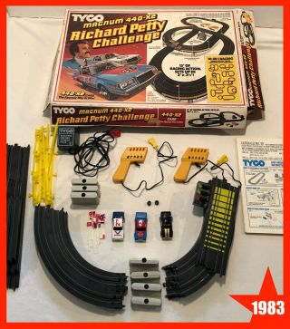 1983 Tyco Magnum 440 - X2 Richard Petty Challenge Electric Race Car Track |rare |