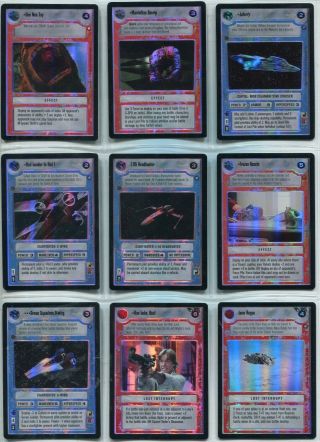 Star Wars Ccg Reflections Ii 2 Light Side 15 Card Very Rare Foil Set