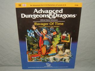 Ad&d 1st Ed Adventure Module - I8 Ravager Of Time (rare From 1986 And)