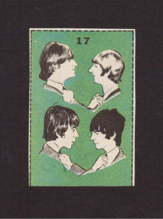 The Beatles John Lennon Paul Mccartney Ringo Rare 1960s Italian Collector Card