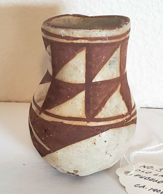 Vtg Rare Old Laguna Pueblo Mexico Native American Pottery Pot 1900 Ex Museum